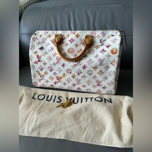 Louis Vuitton Watercolor Aquarelle Speedy 35 White